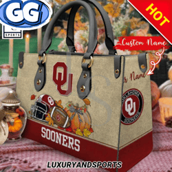 Oklahoma Sooners Autumn Women Leather Handbag