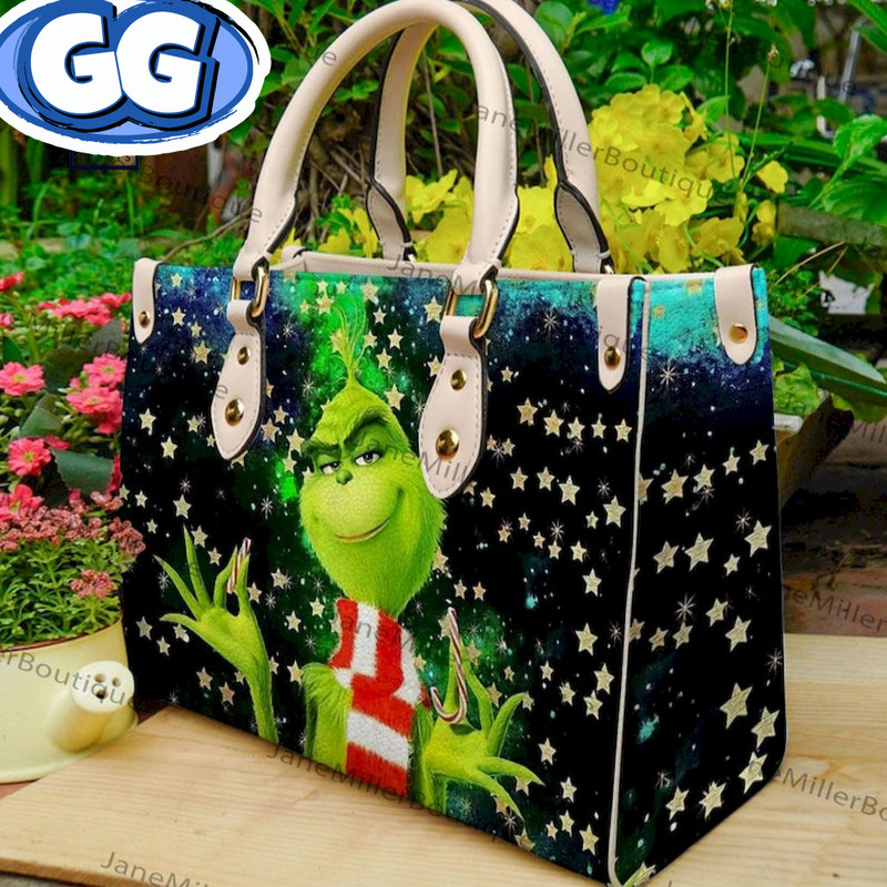 Star Grinch in Christmas Night Leather Bag.jpg