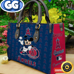 Los Angeles Angels Mickey Women Leather Hand Bag, 77