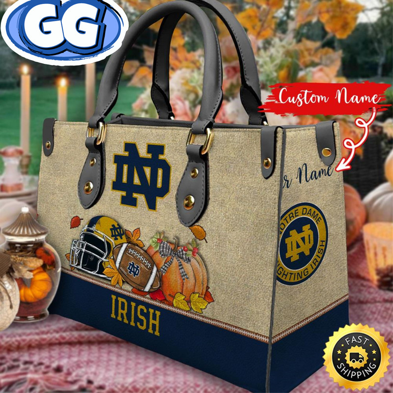 NCAA Notre Dame Fighting Irish Autumn Women Leather Bag.jpg