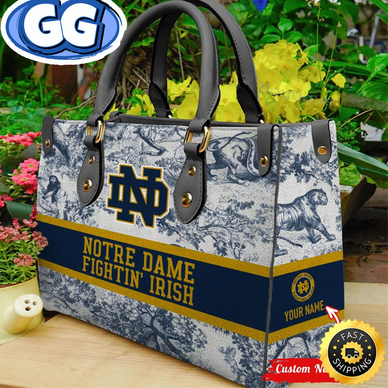 NCAA Notre Dame Fighting Irish Women Leather Hand Bag.jpg