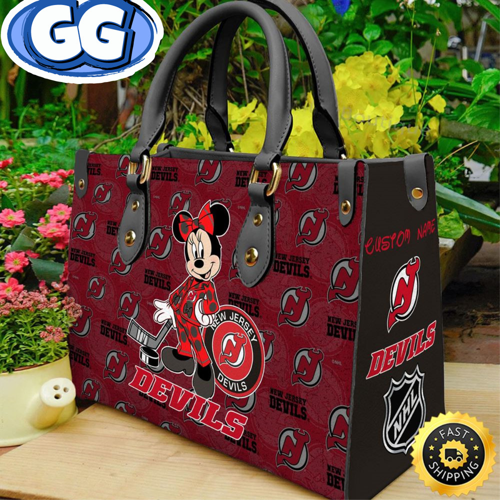 New Jersey Devils NHL Minnie Women Leather Hand Bag.jpg