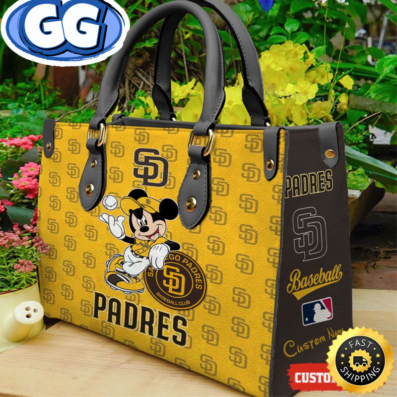 San Diego Padres Mickey Women Leather Hand Bag.jpg