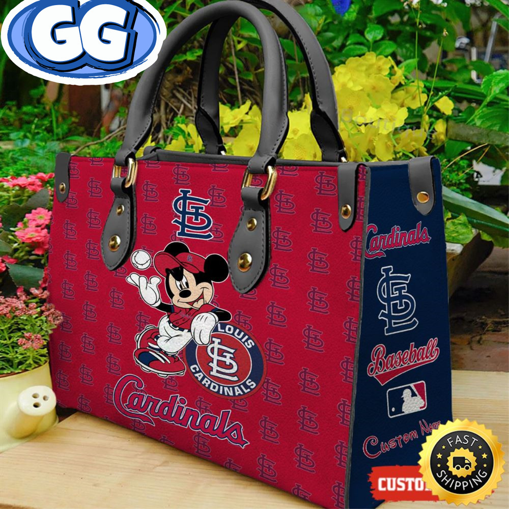 St. Louis Cardinals Mickey Women Leather Hand Bag.jpg