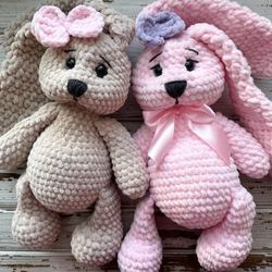 crochet pattern softy bunny toy pdf