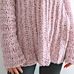 Velvet Tunic Crochet Sweater Pattern