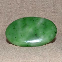 Pebble of green jade