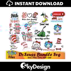 16 dr seuss bundle dr seuss hat svg