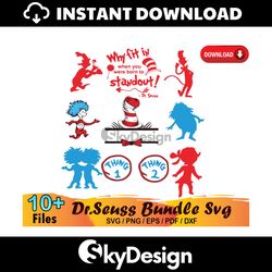10 dr seuss bundle thing 1 svg