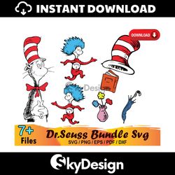 7 dr seuss bundle thing 1 svg