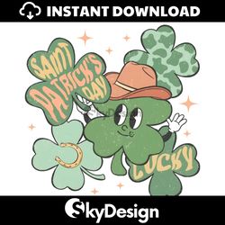 saint patricks day lucky cowboy shamrock png