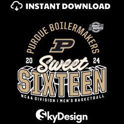 Purdue Boilermakers Sweet Sixteen Mens Basketball SVG