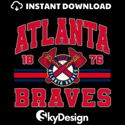 Vintage Atlanta Braves 1876 Baseball SVG