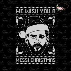 we wish you a messi christmas svg