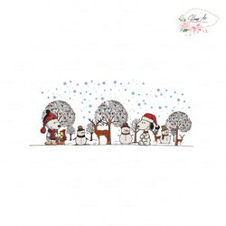Snoopy Christmas And Snowman SVG