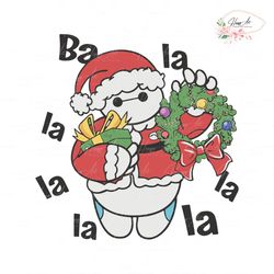 ba lalala big hero 6 cute santa baymax svg