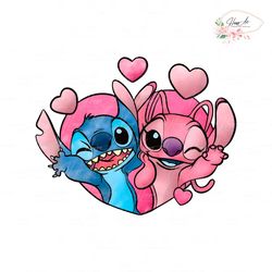 disney stitch and angel valentine png