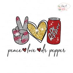 glitter peace love dr pepper soda png