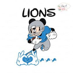 Retro Detroit Lions Mickey Love NFL SVG