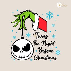 the night before christmas grinch hand svg