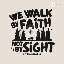 retro walk by faith not by sight svg