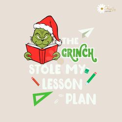 Retro Grinch Stole My Lesson Plan SVG