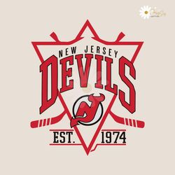 New Jersey Devils Est 1974 Hockey Team SVG
