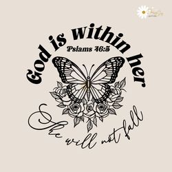 god is within her she will not fall svg