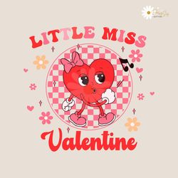 Cute Little Miss Valentine Funny Heart SVG