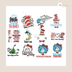 little miss thing dr seuss bundle svg