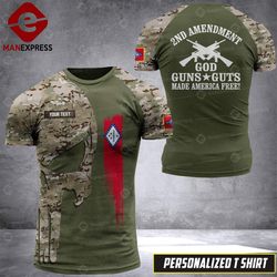 ah nebrkansas 2nd amendment camo t-shirt printed