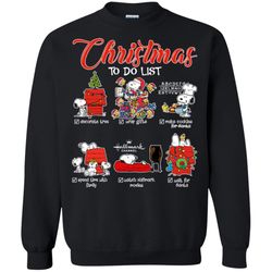 christmas to do list hallmark funny xmas sweatshirt