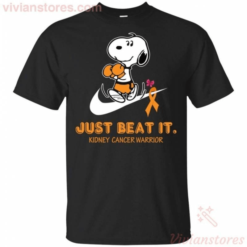 Just Beat It Kidney Cancer Warrior Orange Ribbon Tshirt HT207 0