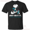 Just Beat It Cervical Cancer Warrior White Teal Ribbon Tshirt HT207 0