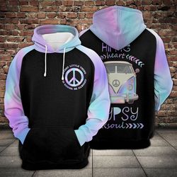 amazing hippie 3d printed hoodie/zipper hoodie