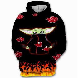 baby yoda naruto star wars 3d printed hoodie/zipper hoodie