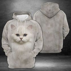 adorable british cat 3d printed hoodie/zipper hoodie