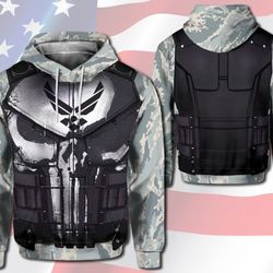 air force veteran 3d printed hoodie/zipper hoodie