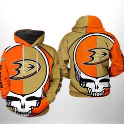 anaheim ducks nhl grateful dead 3d printed hoodie/zipper hoodie