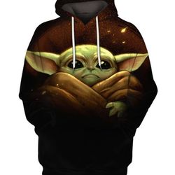 baby yoda 3d printed hoodie/zipper hoodie