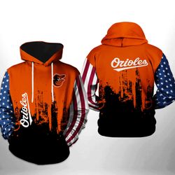 baltimore orioles mlb team us 3d printed hoodie/zipper hoodie