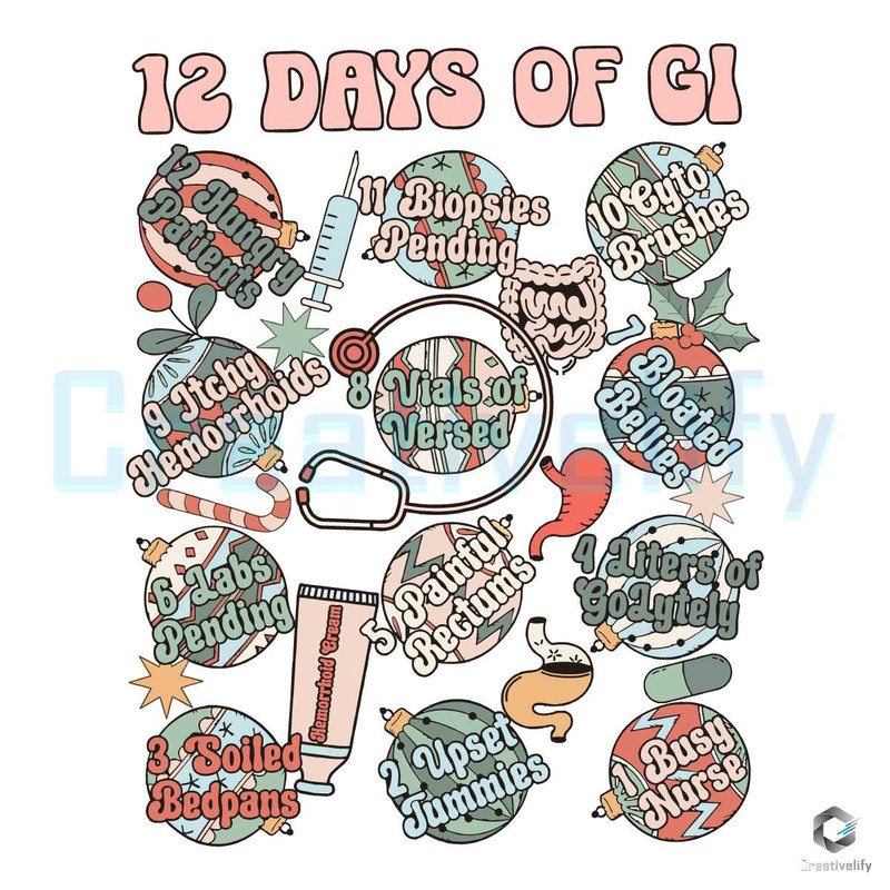 12 Days Of Gi Nurse Christmas SVG Retro Xmas File.jpg