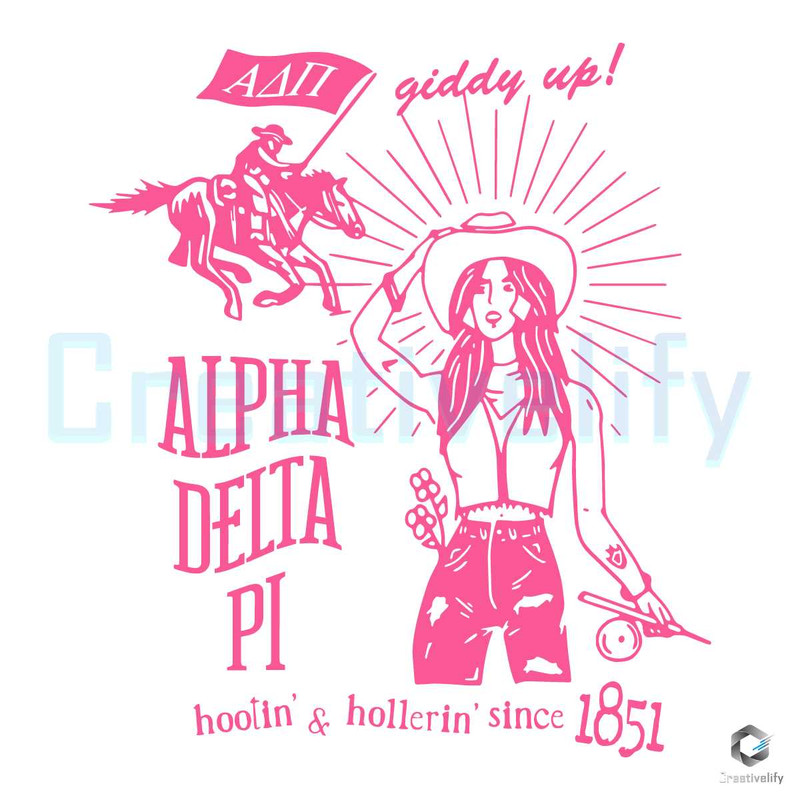 Alpha Delta Pi Country SVG ADPi Giddy Up Est 1851 File.jpg