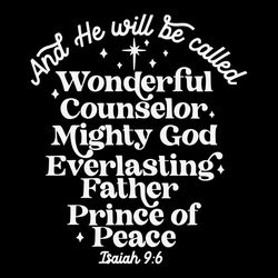 and he will be called svg xmas bible verse file
