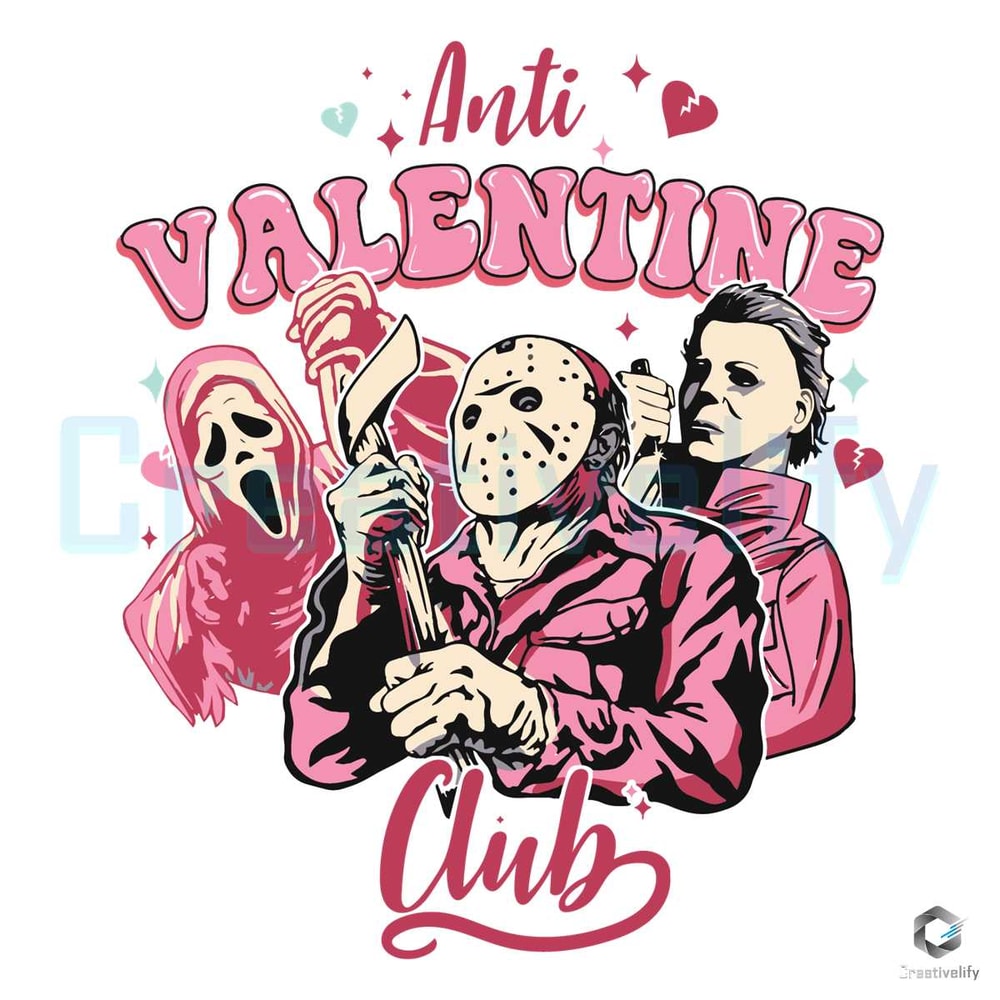 Anti Valentine Club SVG Love Horror Ghostface File.jpg