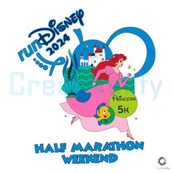 ariel half marathon weekend svg rundisney 2024 file
