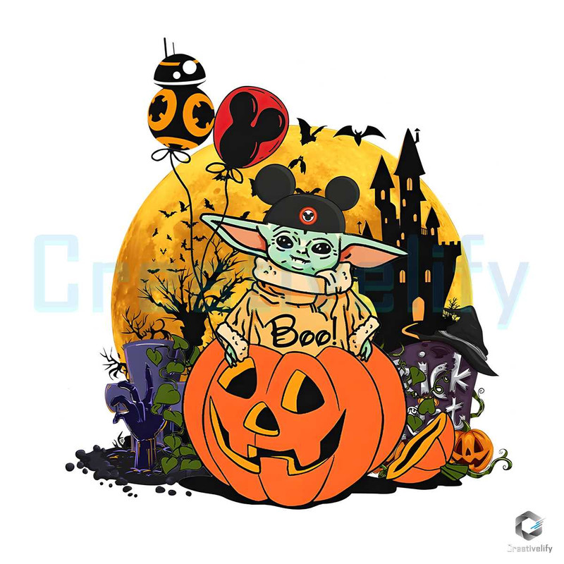Baby Yoda Boo Pumpkin PNG Star Wars Halloween Download.jpg