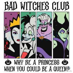 bad witches club halloween svg disney villains file digital