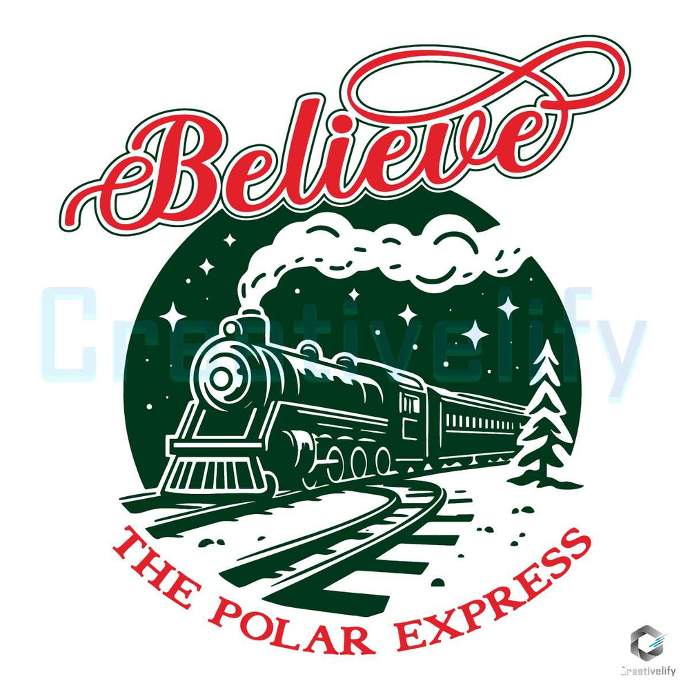 Believe The Polar Express SVG Retro Christmas Movie File.jpg