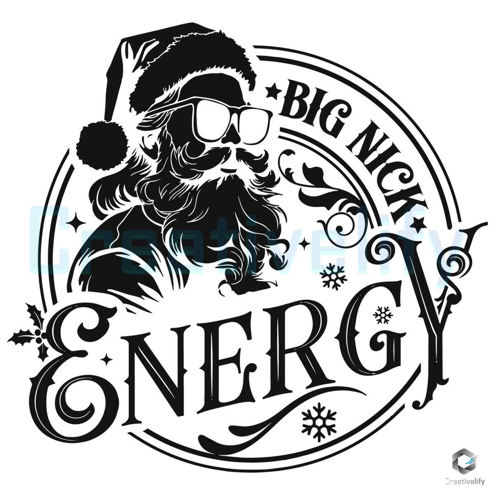 Big Nick Energy Christmas SVG Retro Santa Claus File.jpg